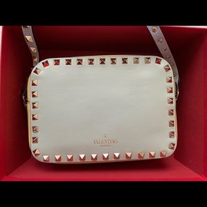 Valentino multi color rock stud camera bag